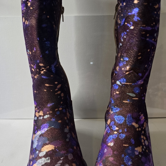 HANDCRAFTED Upcycled Size 9.5 Cowgirl Boots HANDPAINTED Peekaboo Cutouts Boots - Picture 7 of 17